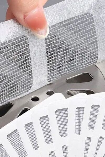 TechnoStation 20 قطعة من استنزاف الحمام - لاصق، جامع الشعر ومصفاة واقية من ال...