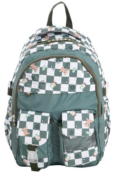 Uniquerrs Colorful Unisex Waterproof School Bag - Checkered Backpack