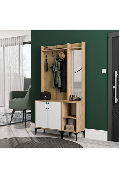 Mezza SET 5002-5042 ROYAL SAĞ AYNALI 2 KAPAKLI 4 ASKILI 2 RAFLI PORTMANTO SEP...