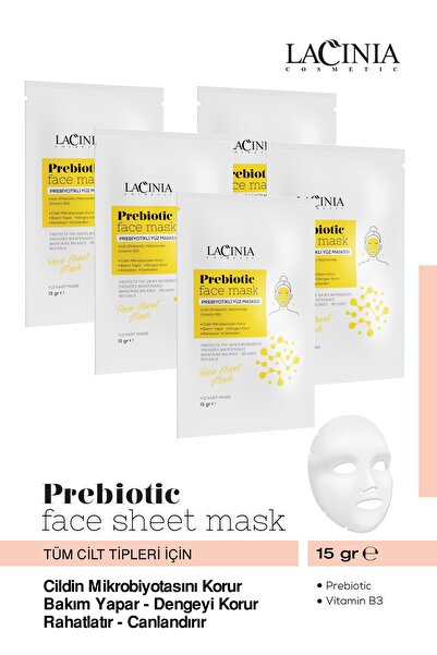 Lacinia قناع الوجه الورقي (Prebiotic) 5X15gr
