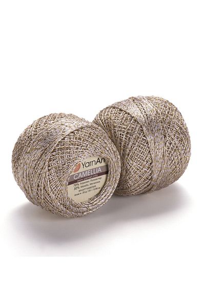 Yarnart Camellia - Glitter Lace Floss Cream-430