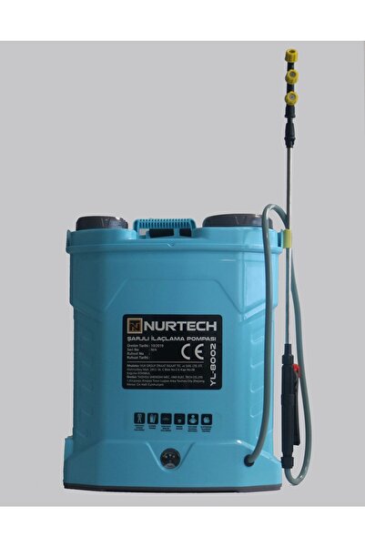 Nurtech Ilaçlama Pompası 20lt Şarjlı ( Akülü ) Yenı Akü