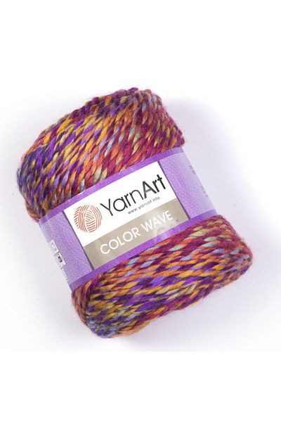 Yarnart Color Wave - Μαρμάρινο Χειροποίητο Νήμα Πλεξίματος Ebruli-118