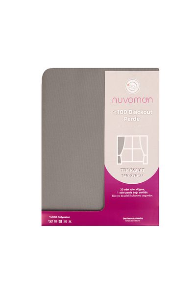 Nuvomon Maya Double Sided Gray Blackout Curtain - 140x270 cm