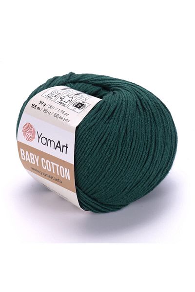 Yarnart Baby Cotton - Baby Hand Knitting νήμα Petrol Green-444