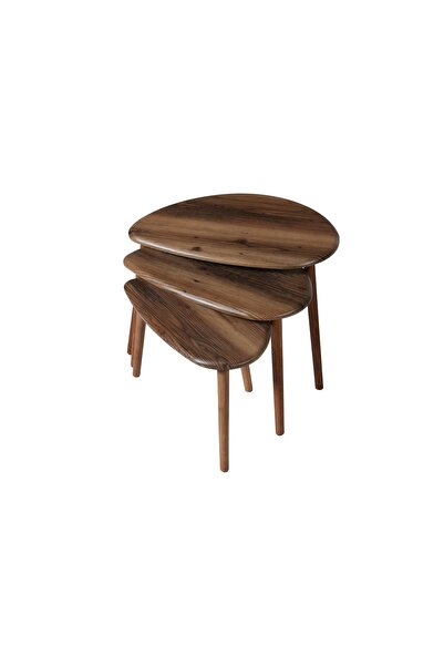 Just Home Rustik Zigon Sehpa - Kahverengi - 47x42x64 cm