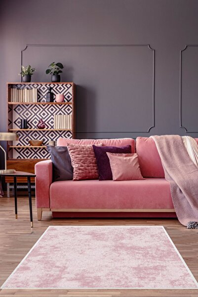 Dekoreko Toprak Dijital Salon Halısı Kaymaz Taban Diane Sade Pudra