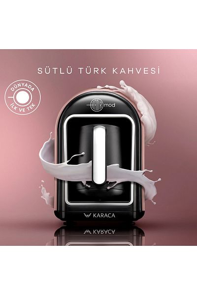 Karaca Rosegold 5 Cup Capacity Turkish Coffee and Beverage Prep Machine with Milk