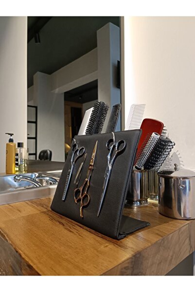 Croc St01 Mıknatıslı Makas Tutucu Kuaför Tarak Makas Standı Siyah