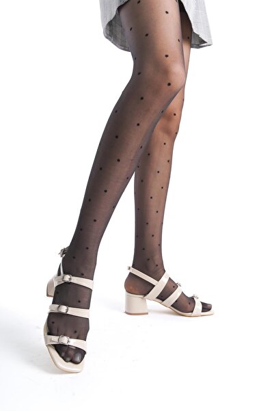 bescobel Kadın Mersat Bej 3 Bantlı Günlük Ayakkabı 5cm