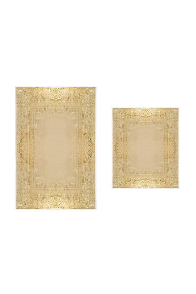 Dekoreko Soil Digital Bathroom Set 2 Pieces Sally Brown Gold