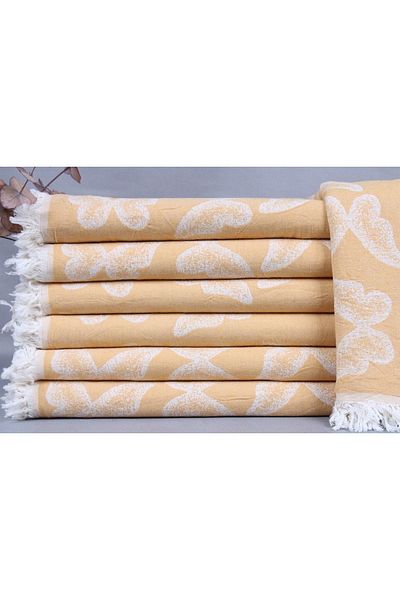 Kayra Export Mustard Double Pique - 200x240 Cm, 100% Cotton
