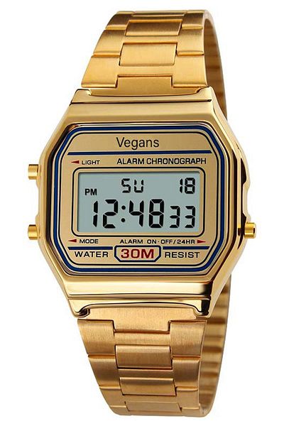 Vegans 1123 Retro Digital Unisex Wristwatch
