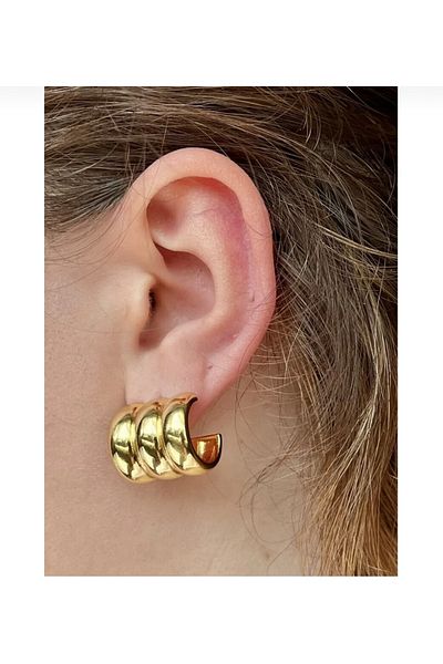 Sens Set of 3 Gold Earrings
