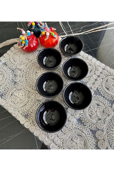 Areyma 6-Piece Black Mini Sauce Bowl