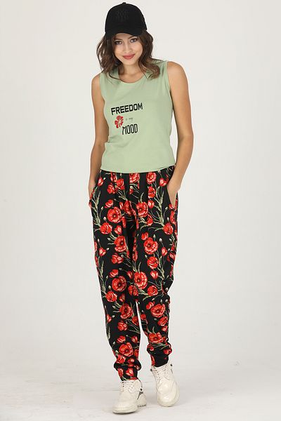 Jenny Daphne Lady Jenny Daphne - Comfortable Wear T-Shirt and Baggy Suit