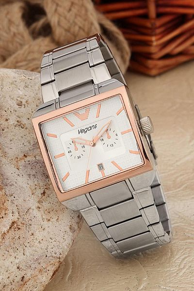 Vegans 2343 Men's Steel Cord Wrist Watch with Calendar
