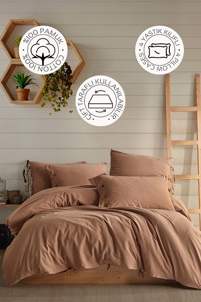 Novella Home Комплект калъфи за завивка Monarch за двама - 100% памук, може да се пере