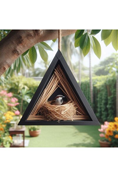 MDİZMİR Kuş Yuvası Bahçe Tipi Çatılı Kuş Evi MDizmir Özel Tasarım Kuş Evi / Yuvası