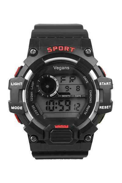 Vegans 391 Digital Men's Wristwatch