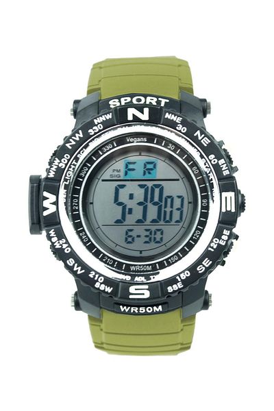 Vegans 389 Digital Men's Wristwatch