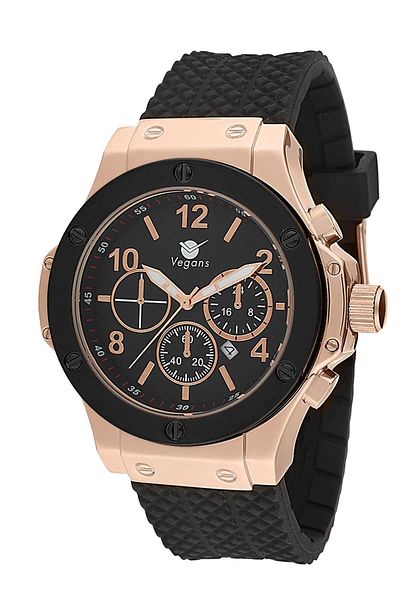 Vegans 10043 Calendar Silicone Cord Men's Wristwatch