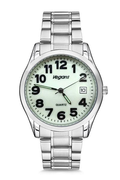 Vegans 5141 Men's Steel Cord Wrist Watch with Calendar