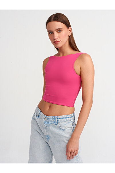 Dilvin Backless Crop Top