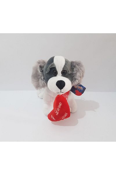 renkli çiçekler 20CM Plush Toy Dog With Heart Cute Plush Toy Gift For Kids