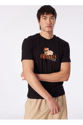 Jack Jones Yuvarlak Yaka Siyah Erkek T Shirt JORPLUSHY TEE SS CREW NECK EXC Fiyat Yorumlar Trendyol