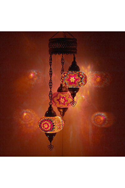 mosland home Mozaik Lamba Osmanlı Otantik Renkli Camlı El Yapımı Otantik Sark...