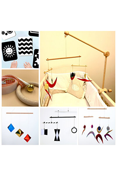 pikukid Bebekler Için Küçük Montessori Eğitim Seti ( Dönence Askısı Ile )