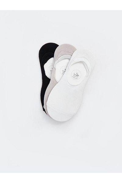 LC Waikiki LCW Ballerinasocken für Damen, einfarbig, 3er-Pack