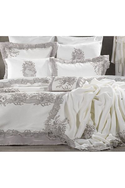 Antepiş Home Flora Premium 23 Piece Dowry Set - Gray