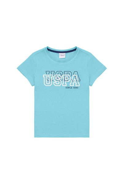 U.S. Polo Assn. Mint Green Boy's T-Shirt - Crew Neck, 100% Cotton