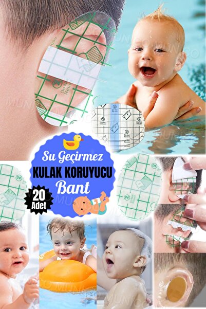 Munico 20 Adet Bebek Ve Çocuklar İçin Duş için Kulak Kılıfı Su Geçirmez Kulak...