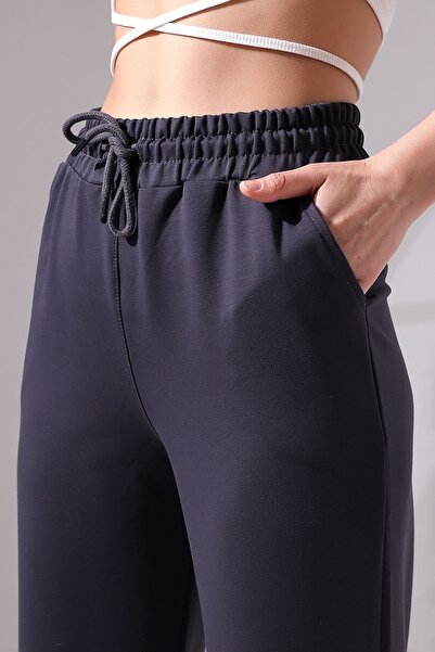 Endies Συμπαγές χτενισμένο βαμβακερό Lycra Ευέλικτο Φούτερ με μαλακή υφή με φαρδύ πόδι 21655 ΚΑΠΝΙΣΜΕΝΟ