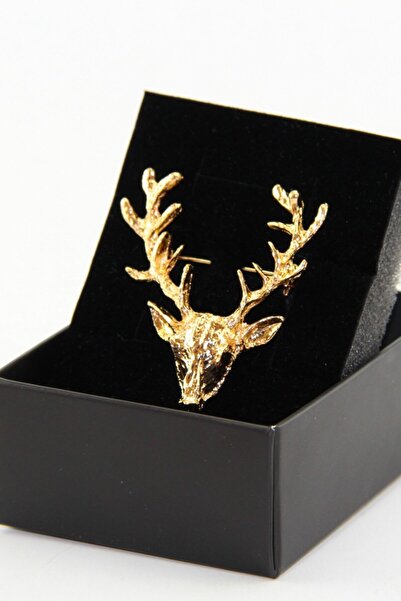 Zaim Aksesuar Gold Geyikli Broş 118