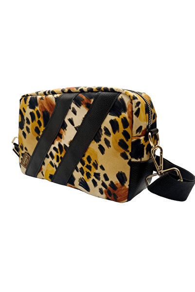 Differ Studio Geantă din piele vegană cu model leopard maro - Geantă zilnică ...