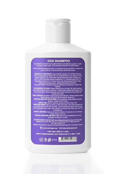 Melomy Köpek Bakım Şampuanı 250 ml