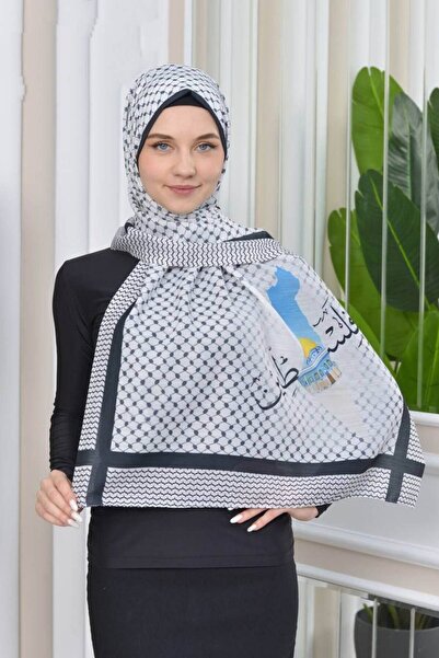 İSTANBULSTYLEMODA Cotton Linen Pushie, Poşu, Filstin Flag Kefiye Shawl Scarf Love2378