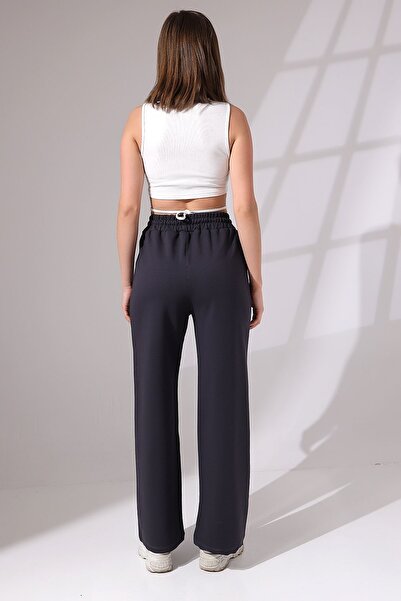 Endies Συμπαγές χτενισμένο βαμβακερό Lycra Ευέλικτο Φούτερ με μαλακή υφή με φαρδύ πόδι 21655 ΚΑΠΝΙΣΜΕΝΟ