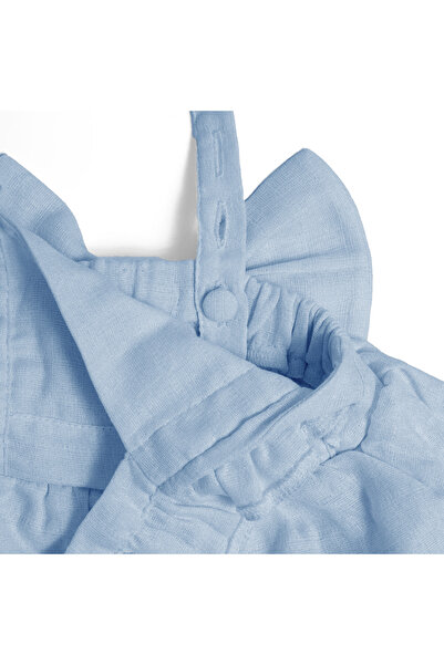 DEUX LAPINS 100% Cotton Muslin Baby Ruffle Evening Dress