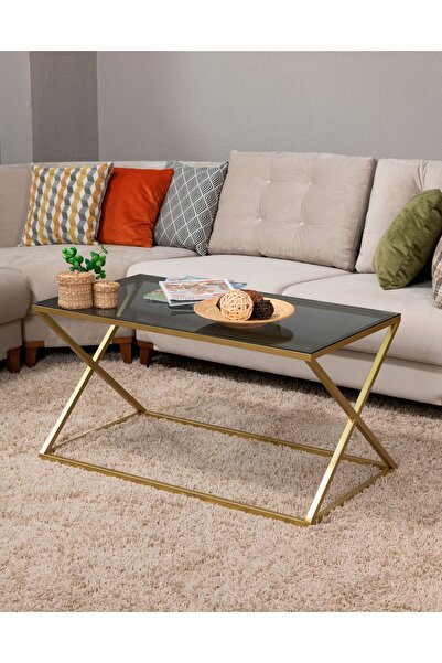 tino furniture Sergio Metal Orta Sehpa (füme Camlı)