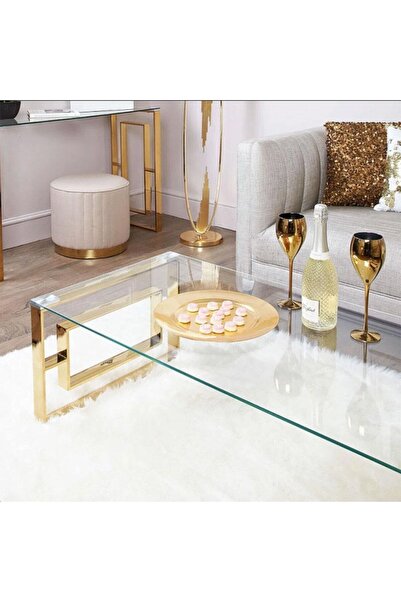 Hitit Dekorasyon Laura Gold Orta Sehpa