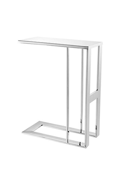 Hitit Dekorasyon Polina Gümüş Metal C Sehpa