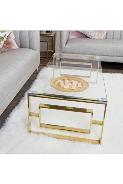 Hitit Dekorasyon Laura Gold Orta Sehpa