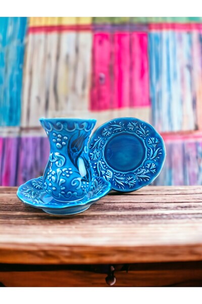 qtahya homes queen of kütahya Çay Seti Çini Otantik desen İnce bel