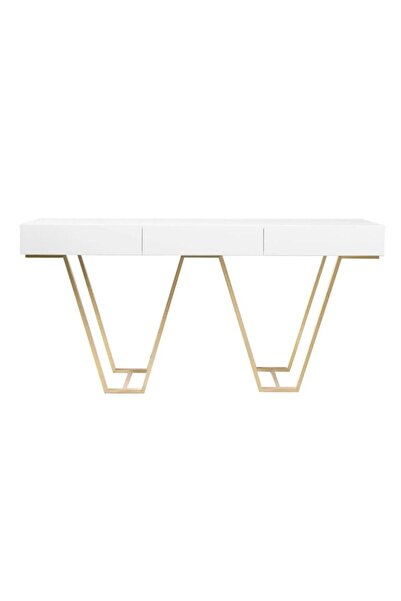 Hitit Dekorasyon Walter Beyaz Dresuar Konsol