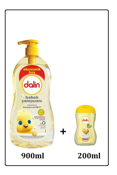 Dalin 900 Ml and 200 Ml Baby Shampoo - Set of 2